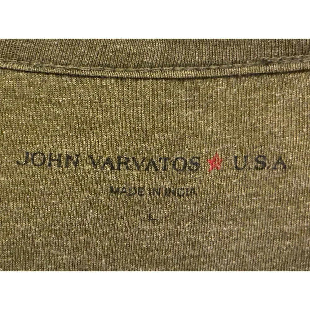 John Varvatos Star USA Green Pullover Shirt Top   Mens Size Large